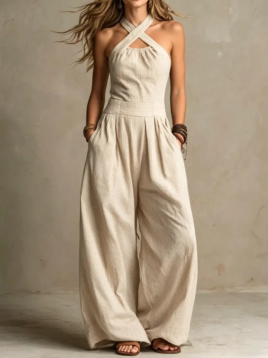 María Ramona™ | Mono Elegante Escote Cruzado