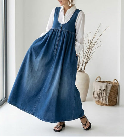 Xiana™ | Vestido Largo de Denim