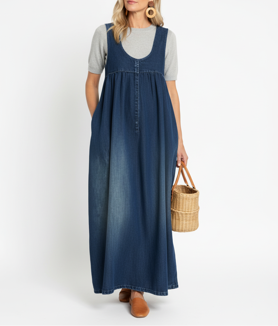 Xiana™ | Vestido Largo de Denim