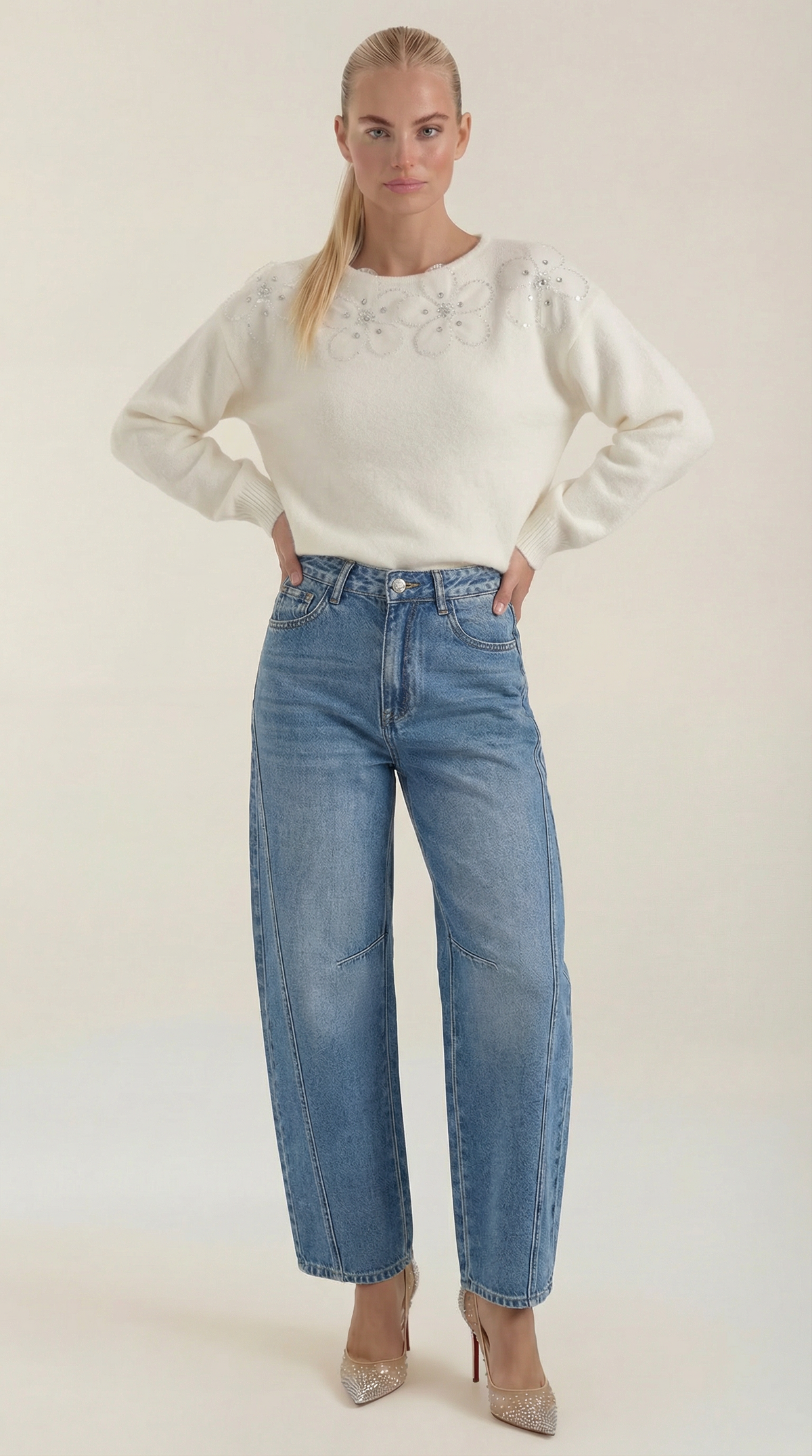 Loiba Mireia™ | Suéter con diseño floral y escote redondo