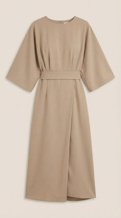 Rosa Fermina™ | Vestido Maxí Ana con Cinturón Ajustable en la Cintura