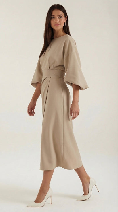Malen Filipa™ | Maxi Vestido Ana con Cinturón en la Cintura