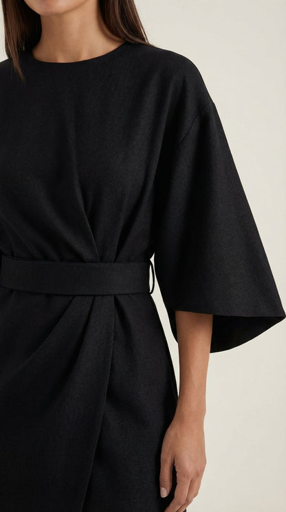 Rosa Fermina™ | Vestido Maxí Ana con Cinturón Ajustable en la Cintura