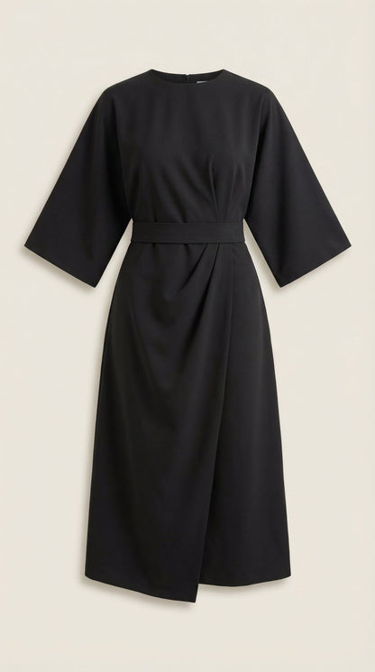 Rosa Fermina™ | Vestido Maxí Ana con Cinturón Ajustable en la Cintura