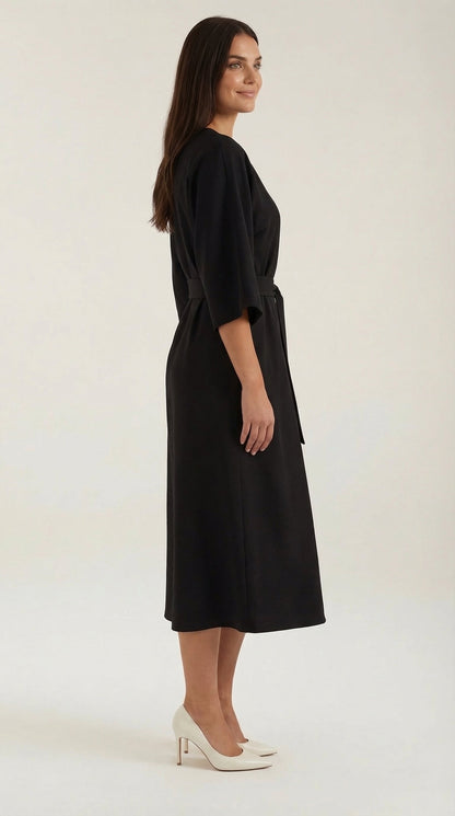 Rosa Fermina™ | Vestido Maxí Ana con Cinturón Ajustable en la Cintura