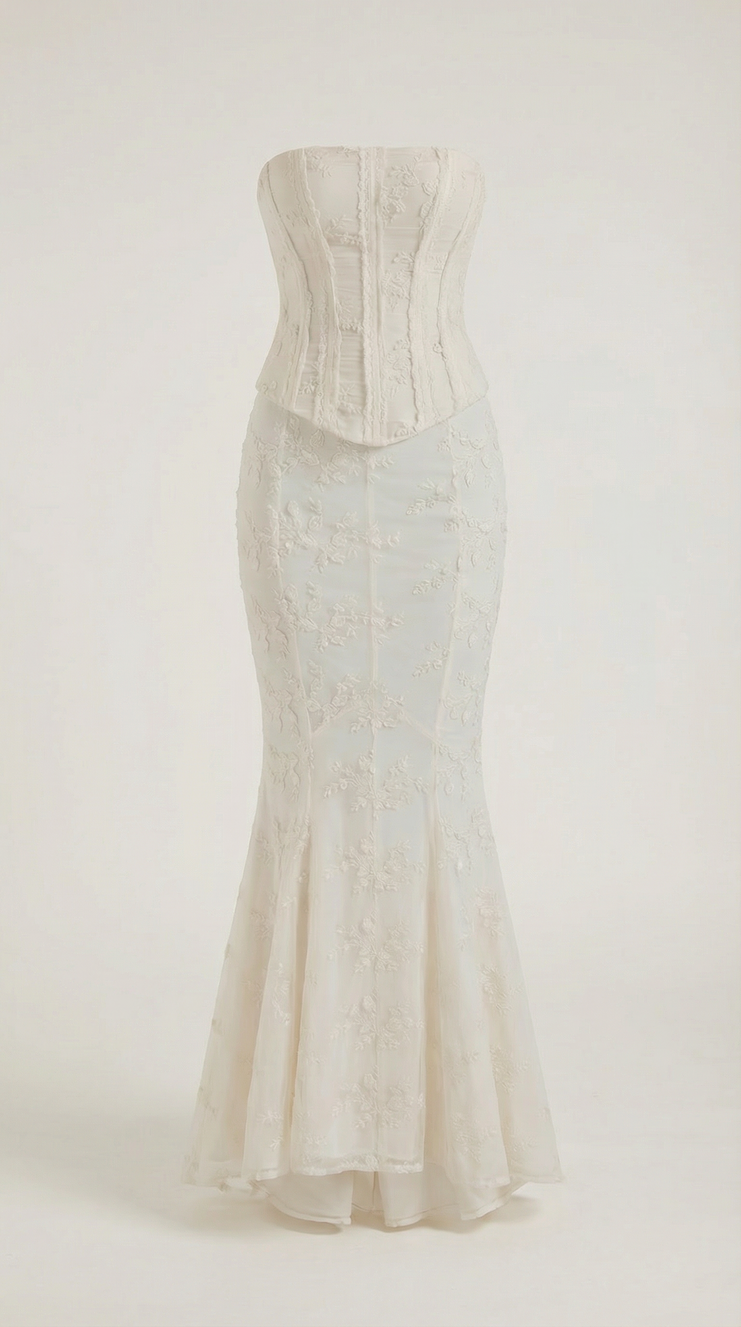 Rosa Justa™ | Maxi Vestido de Encaje con Corsé Anastasia
