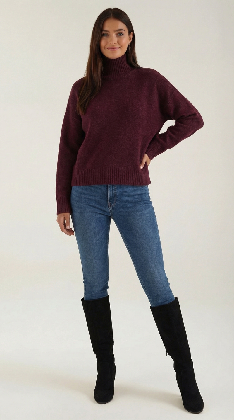 Inês Élyssia™ | Suéter de cuello alto - Tejido elegante