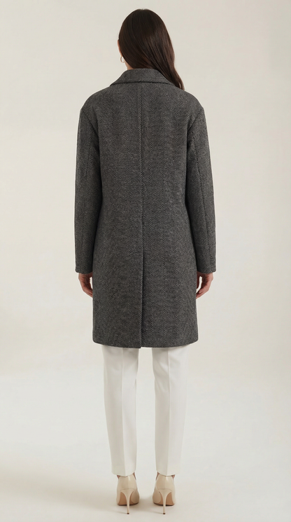 Astrid Celina™ | Grauer Classic Trench Coat