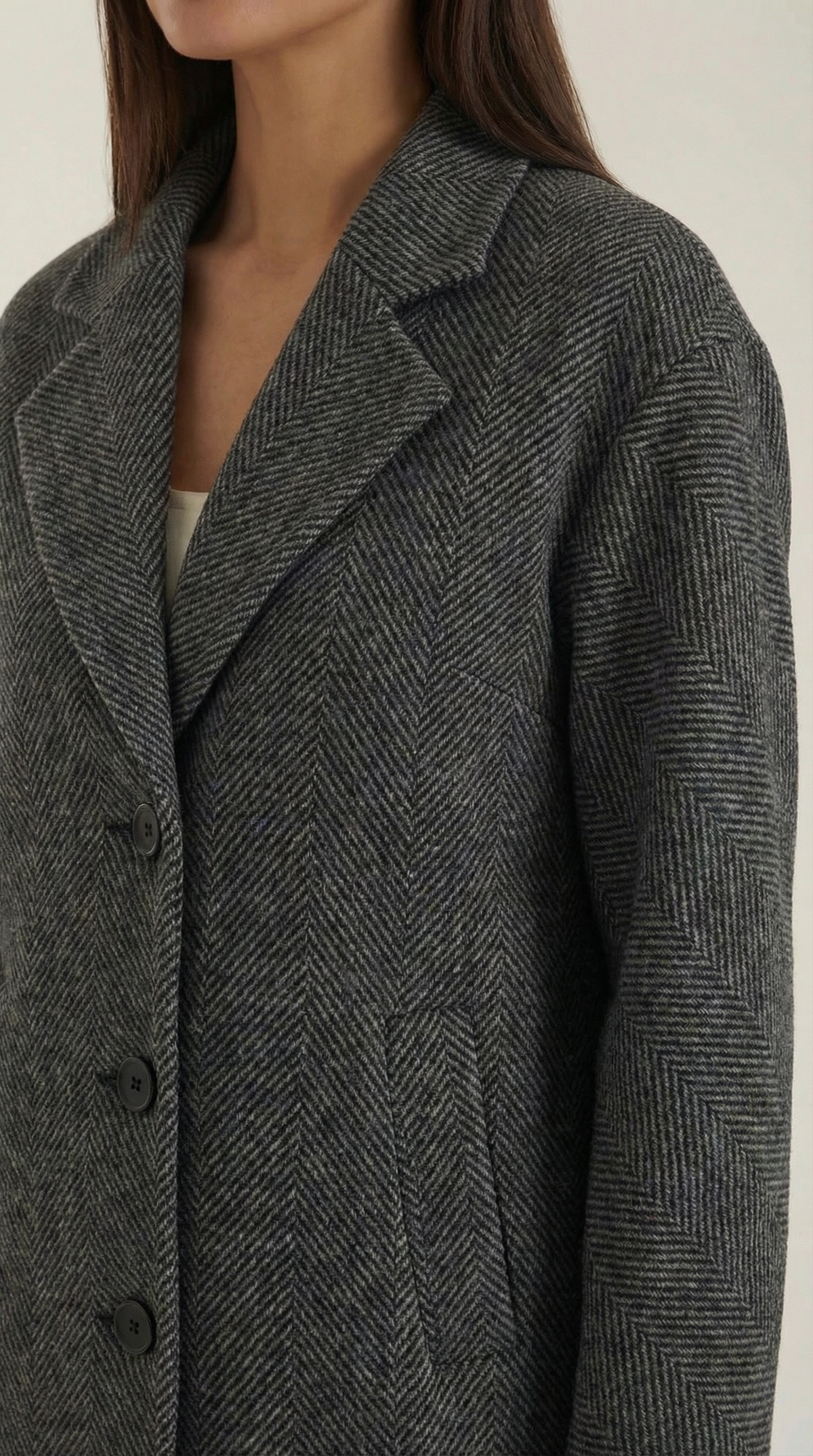 Astrid Celina™ | Grauer Classic Trench Coat