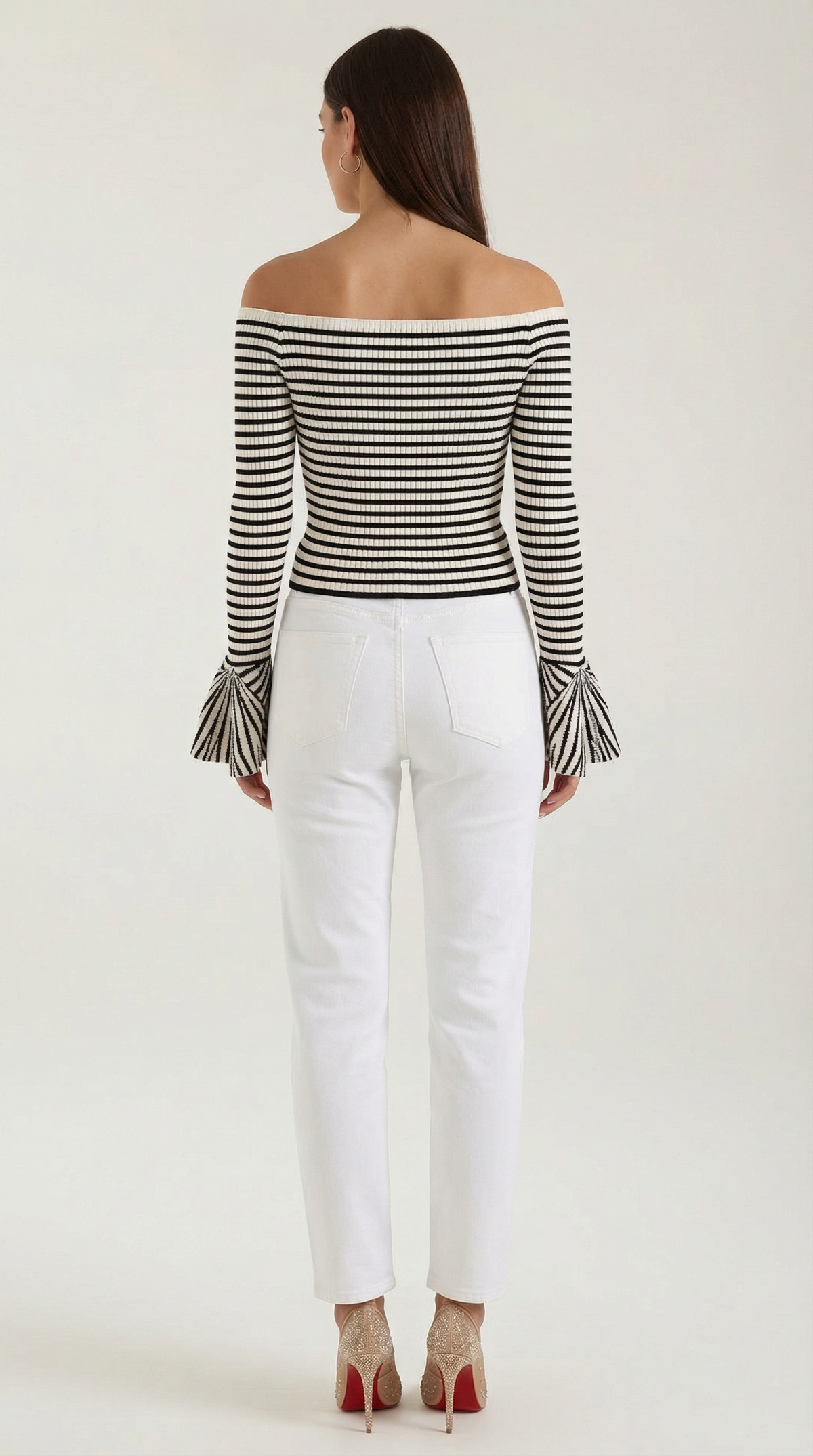 Rosa Marisol™ | Camisa Rayada Anna con Mangas Abullonadas