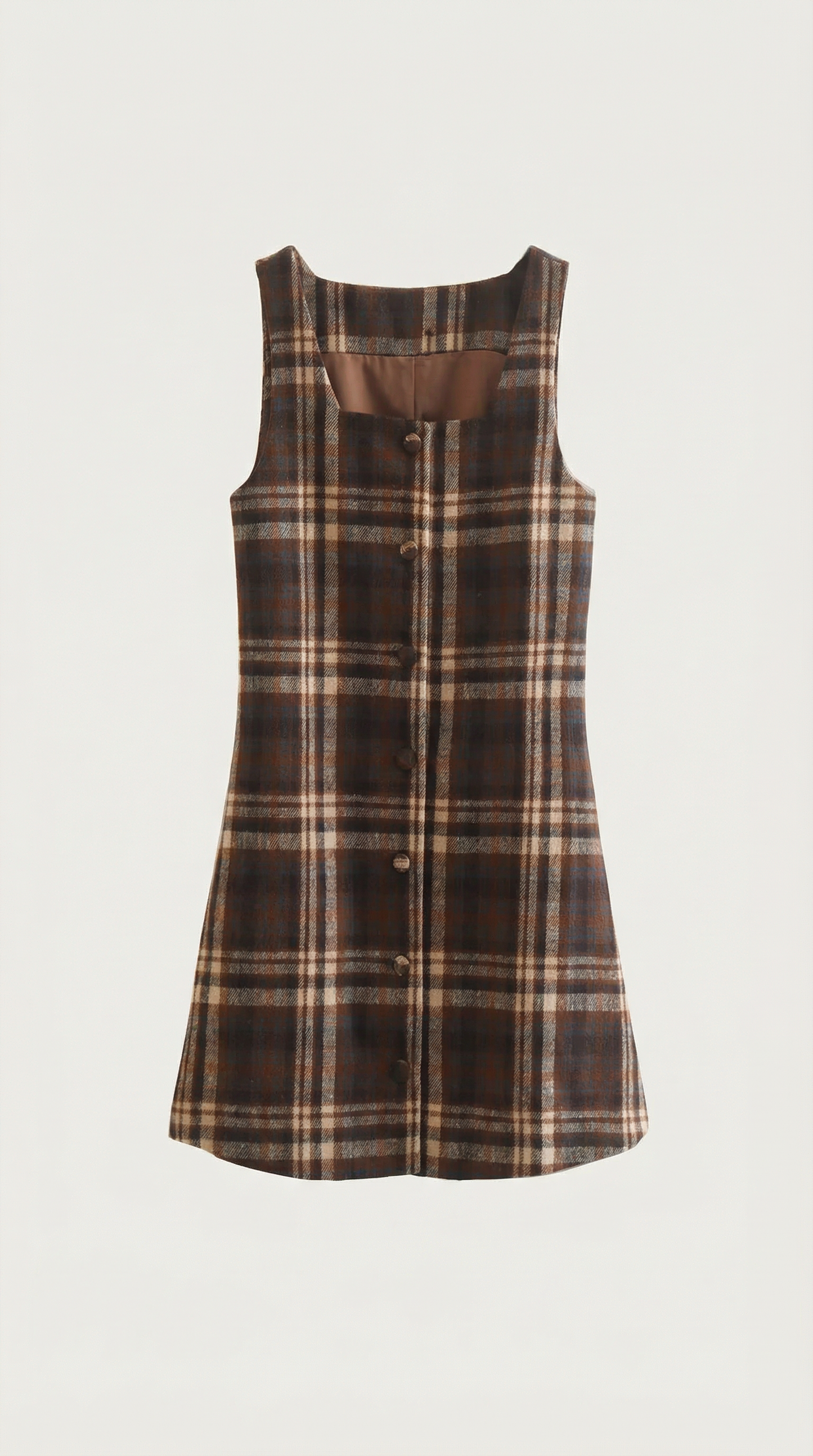 Herminia Vanesa™ | Vestido Mini A-Line de Cuadros