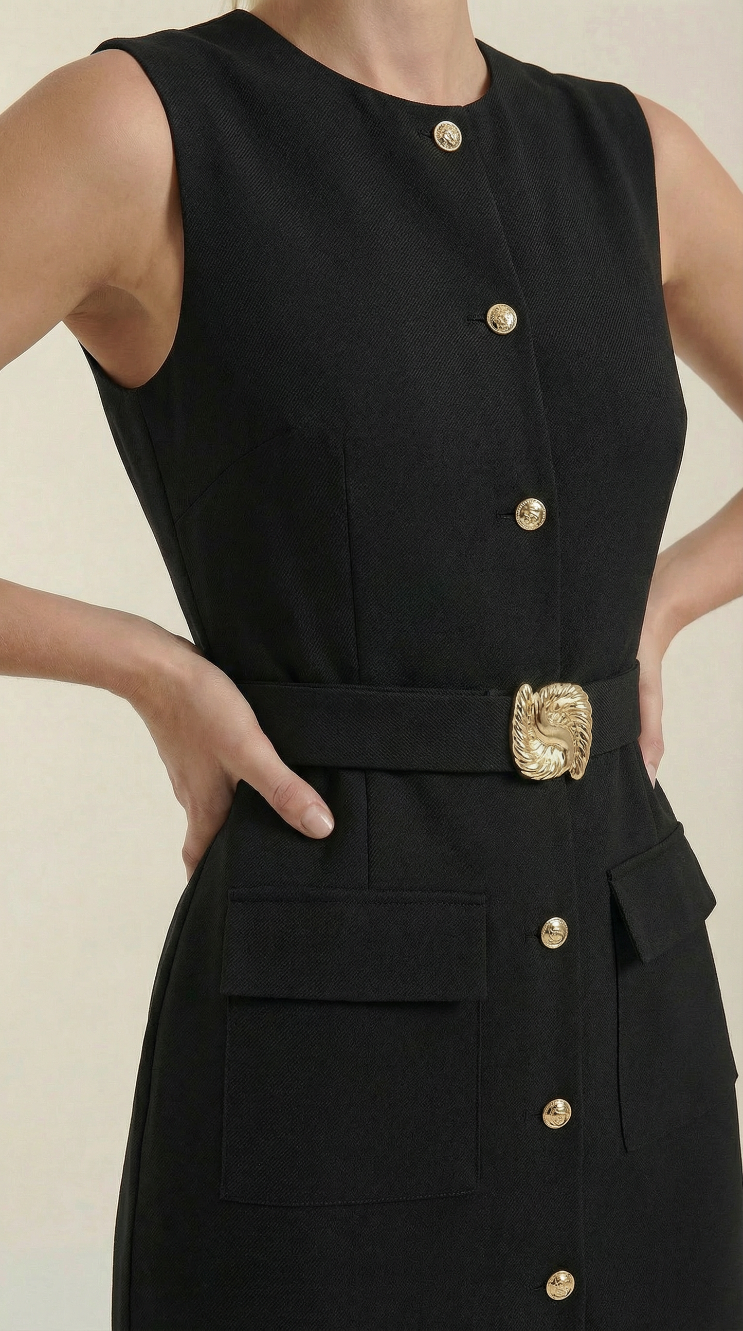 Ginevra™ | Vestido Midi con Detalles de Botones