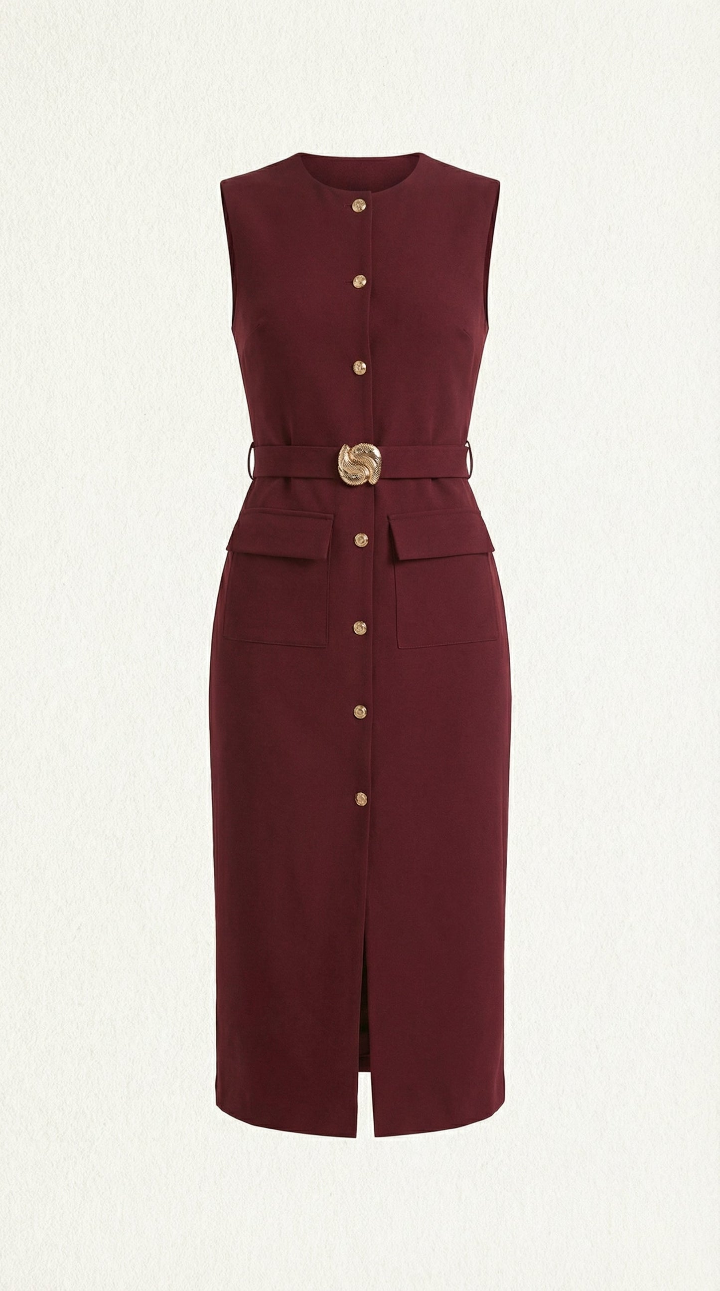 Ginevra™ | Vestido Midi con Detalles de Botones