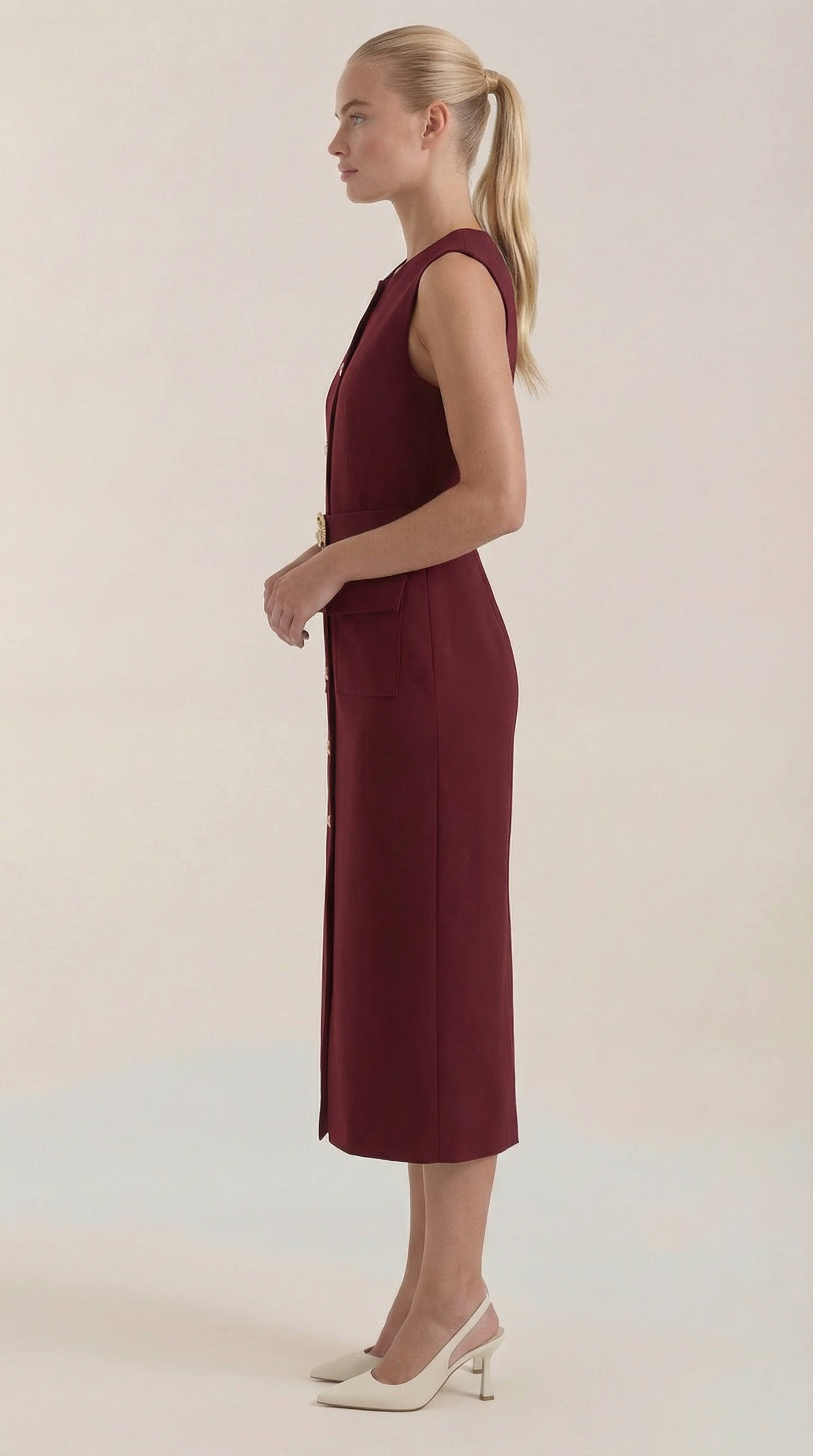Ginevra™ | Vestido Midi con Detalles de Botones