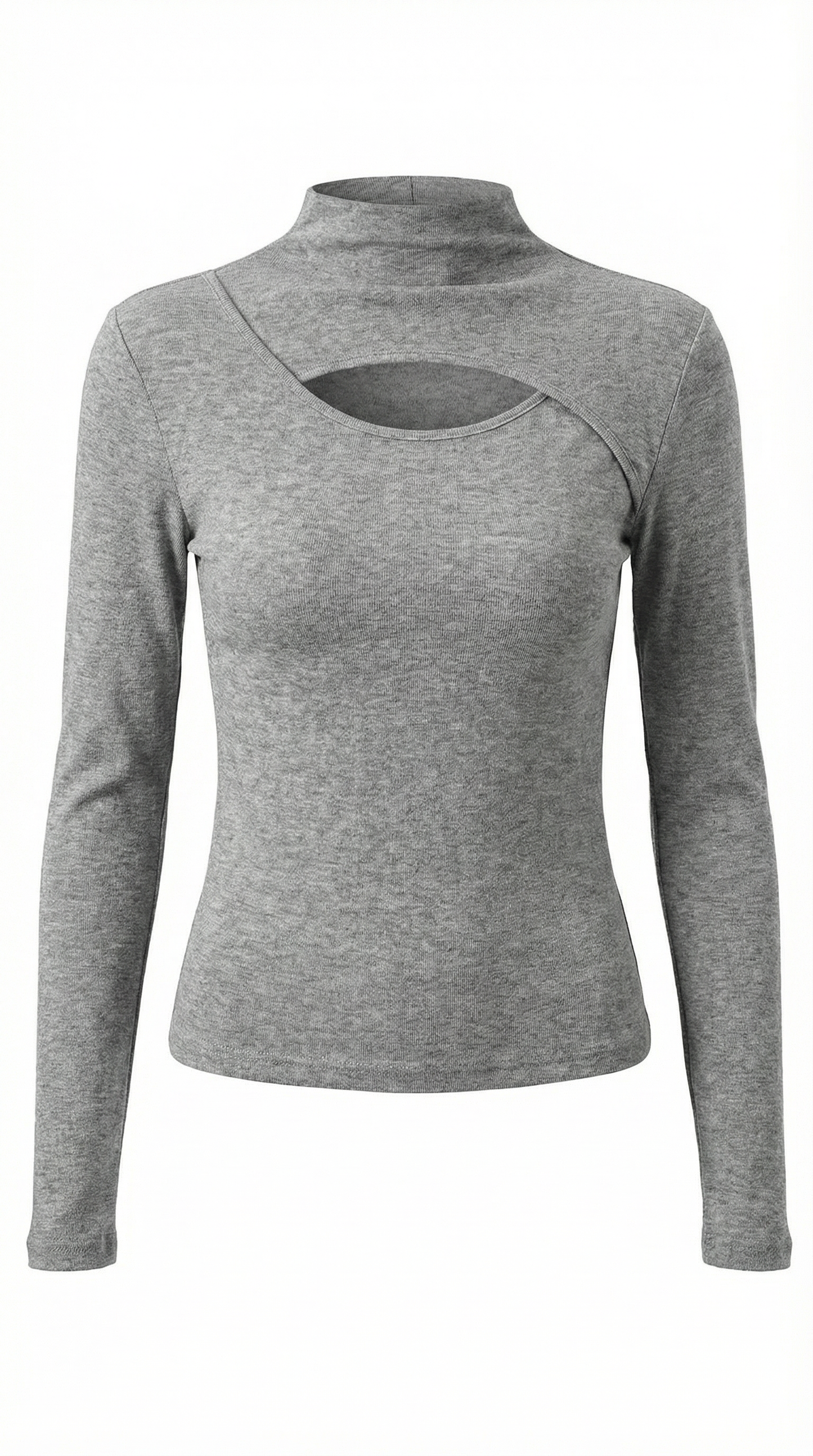 Rosa Meritxell™ | Top de punto de manga larga con aberturas estilo Barbara