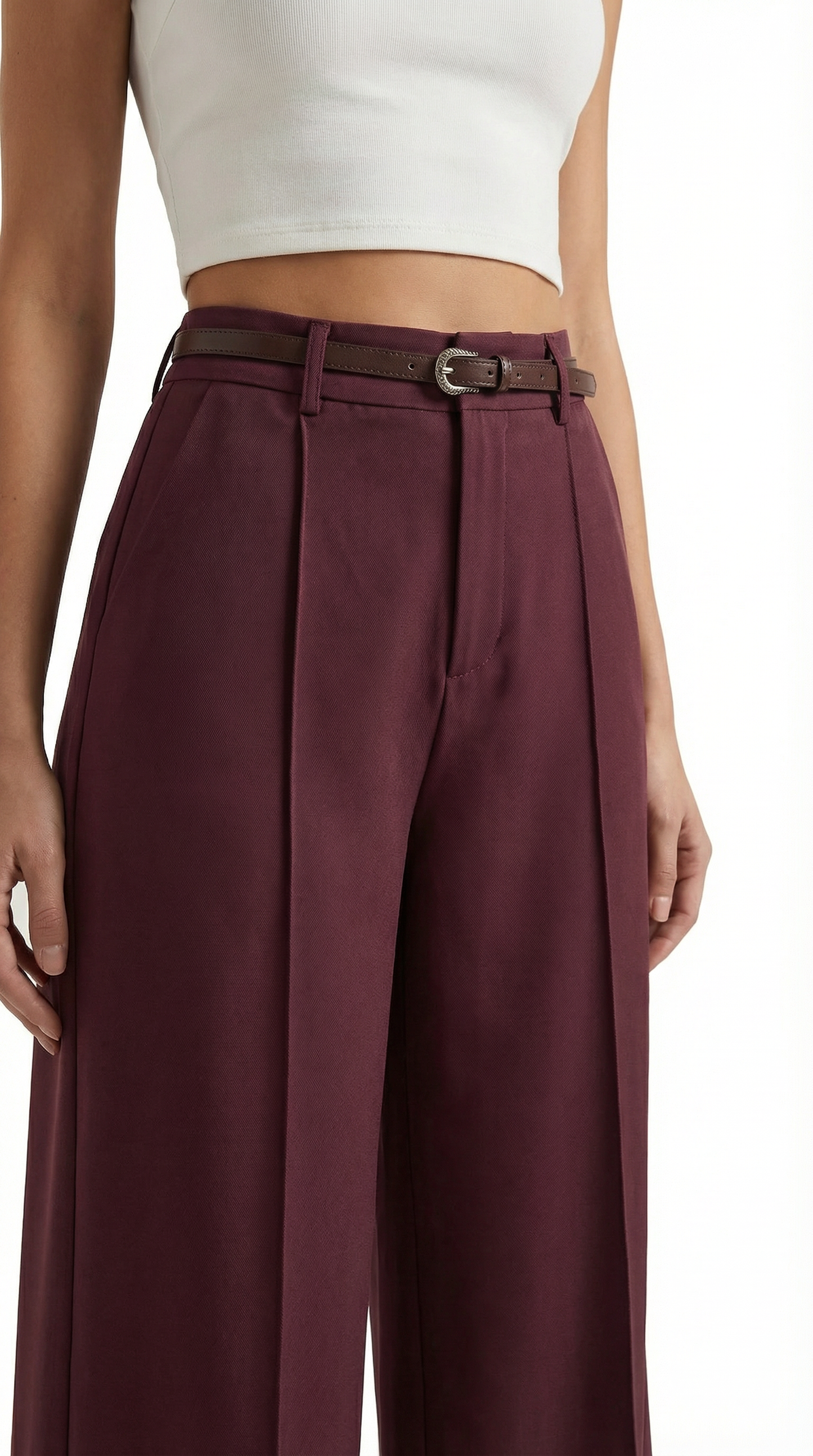María Elina™ | Bertha Pantalones Amplios de Tela