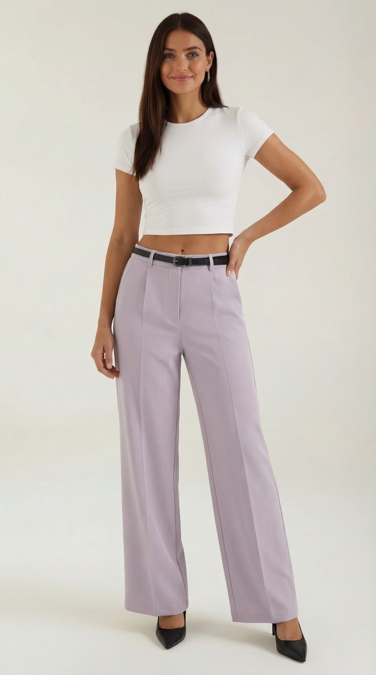 María Elina™ | Bertha Pantalones Amplios de Tela