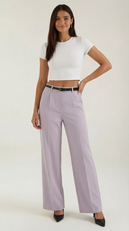 María Elina™ | Bertha Pantalones Amplios de Tela