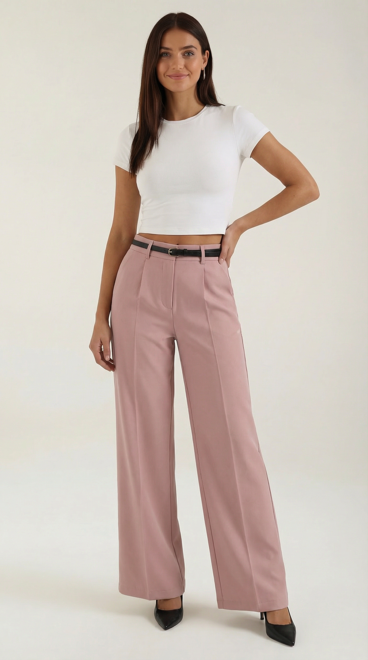 María Elina™ | Bertha Pantalones Amplios de Tela