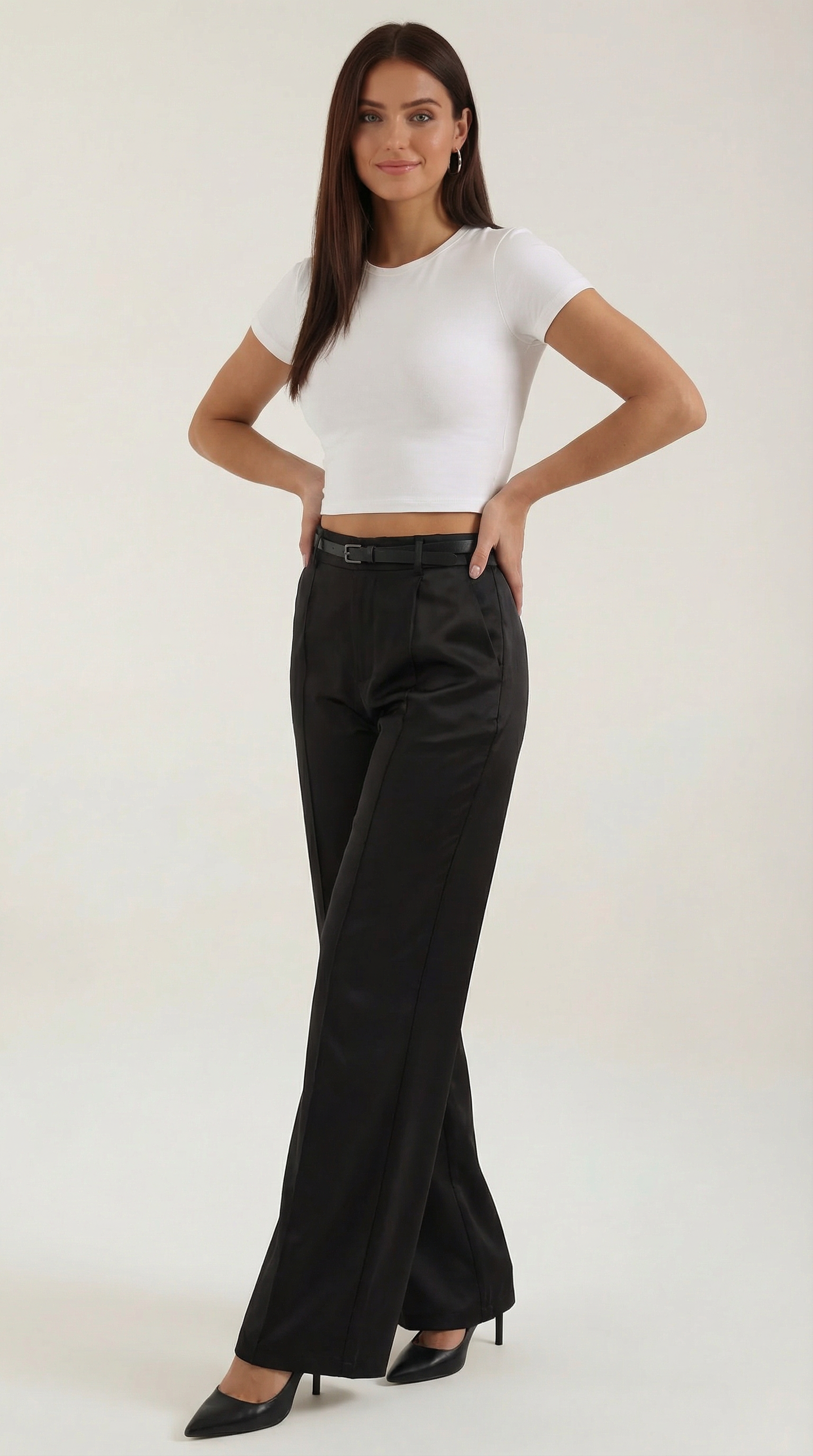 María Elina™ | Bertha Pantalones Amplios de Tela