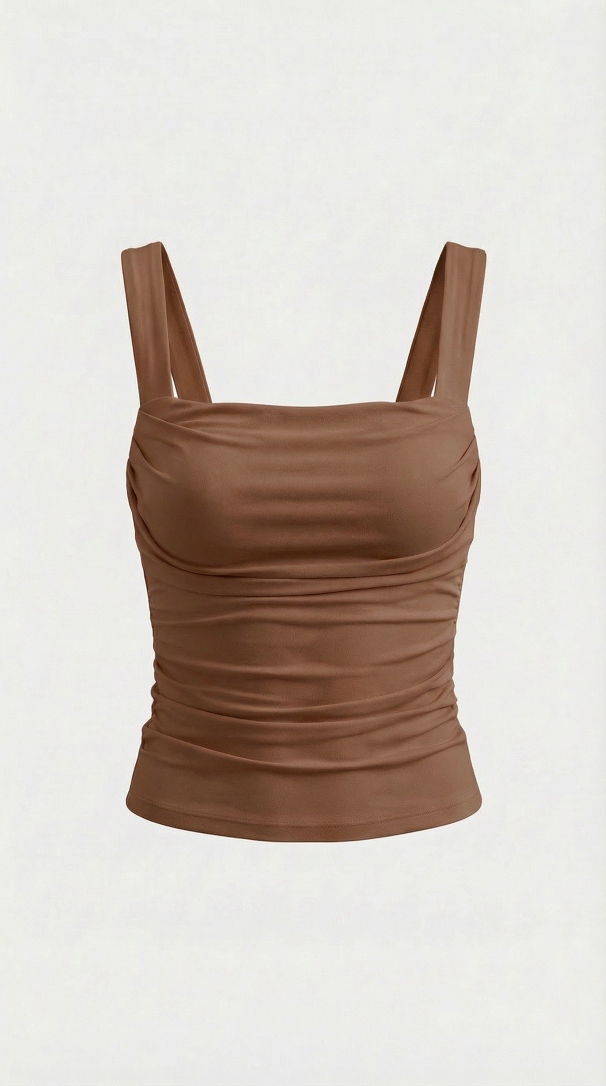 Pamela Hollis™ | Blusa sin mangas con fruncido y escote cuadrado