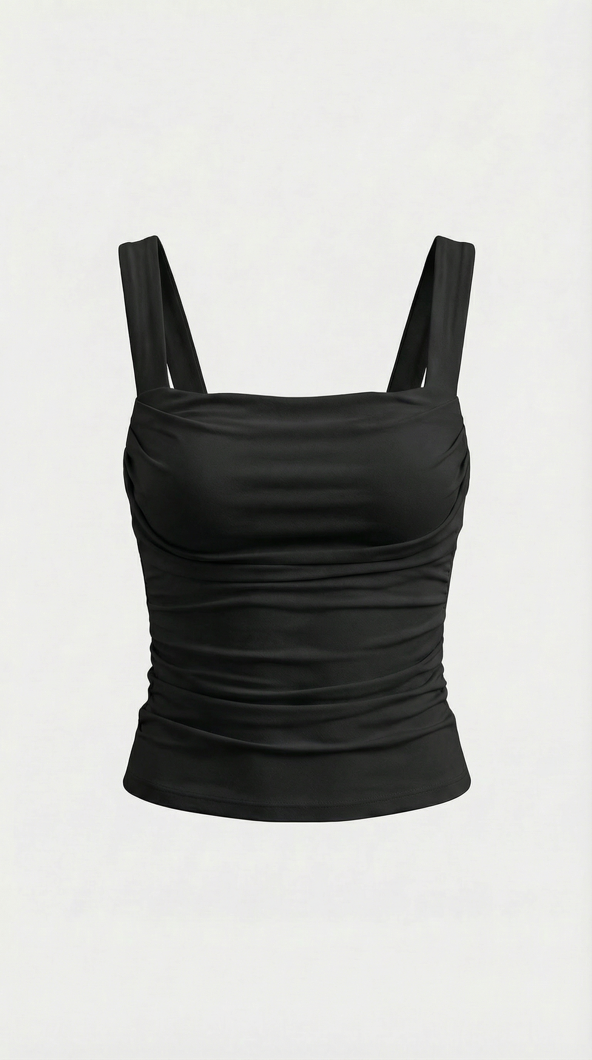 Pamela Hollis™ | Blusa sin mangas con fruncido y escote cuadrado