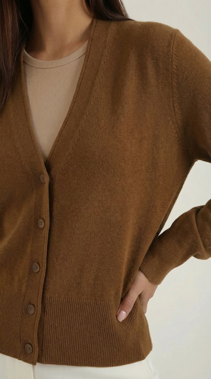 Weronika Iris™ | Cardigan de punto con cuello en V