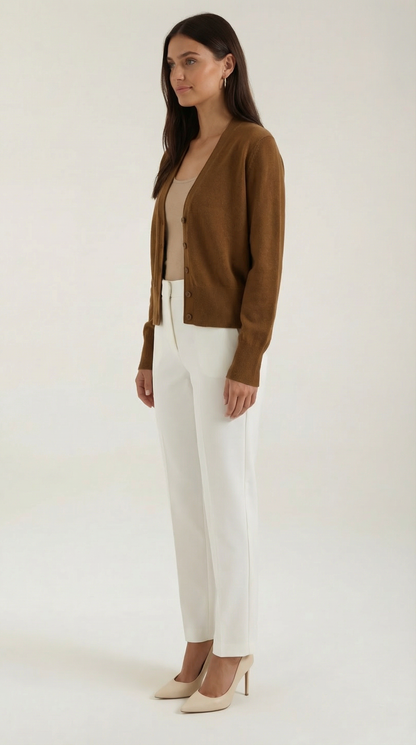 Weronika Iris™ | Cardigan de punto con cuello en V