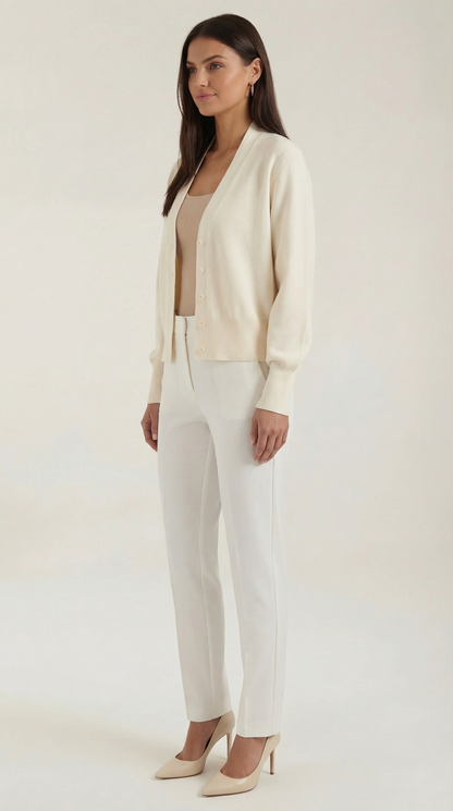 Weronika Iris™ | Cardigan de punto con cuello en V
