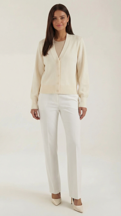 Weronika Iris™ | Cardigan de punto con cuello en V