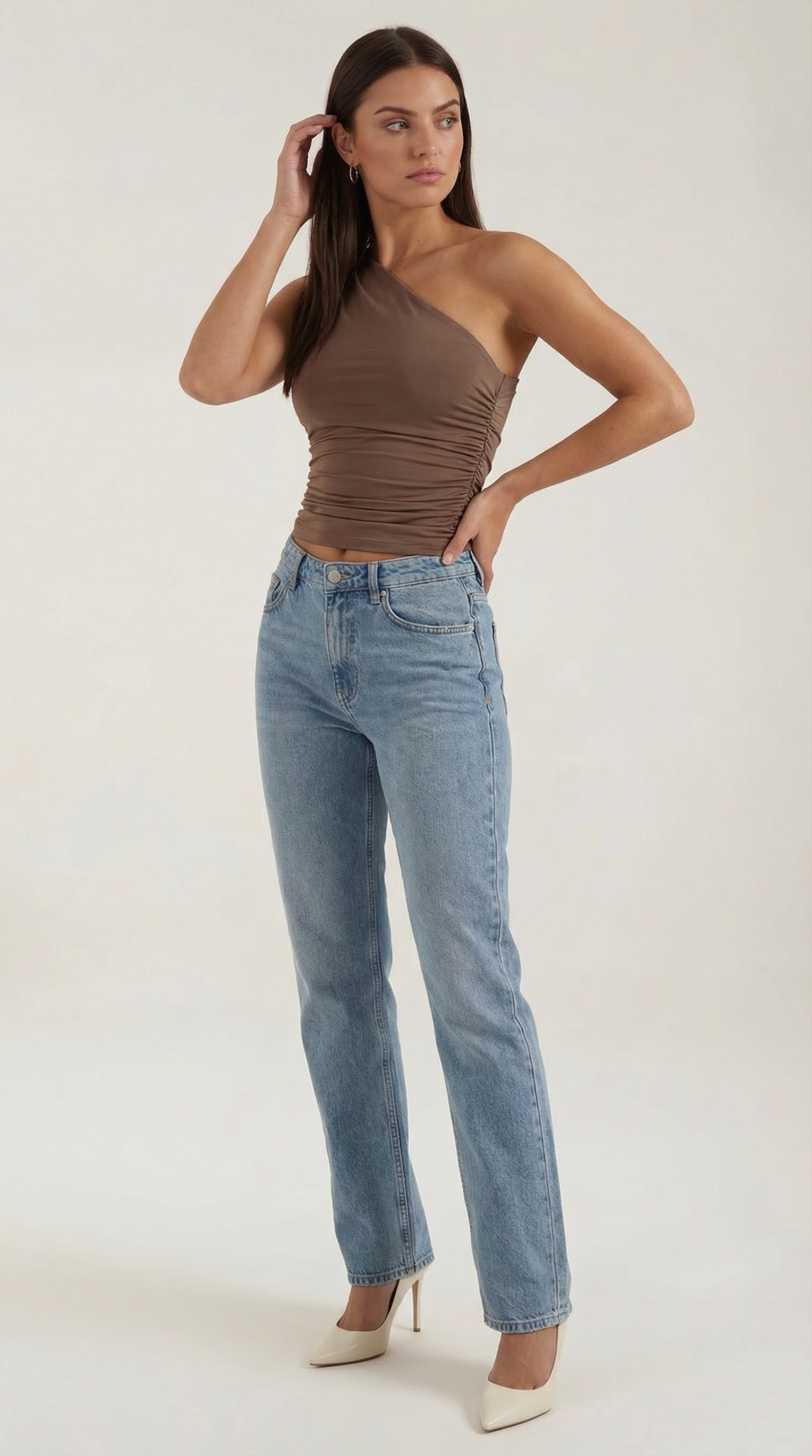 Ana Adriana™ | Briony Top de Un Solo Hombro Sin Mangas