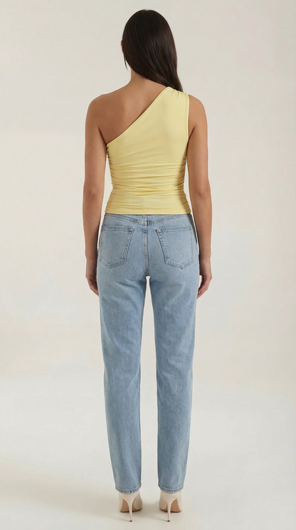 Rosa Hortensia™ | Briony Top de Un Hombro Sin Mangas