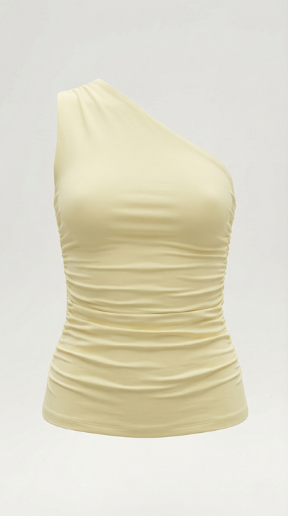 Rosa Hortensia™ | Briony Top de Un Hombro Sin Mangas