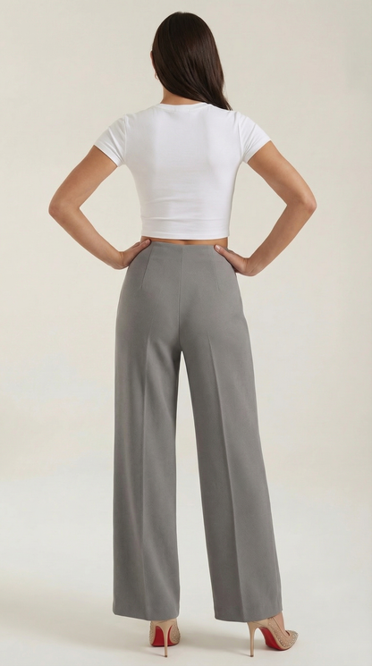Rosa Alicia™ | Brooke Pantalones Baggy de Cintura Media