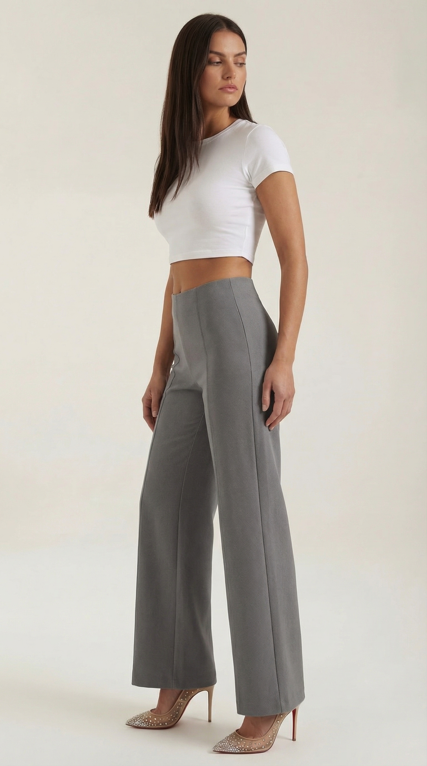 María Etel™ | Pantalones Baggy Brooke de Cintura Media