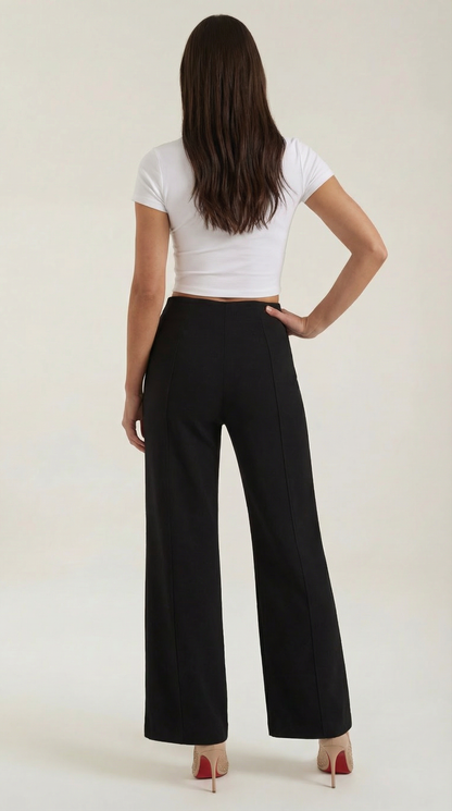 Rosa Alicia™ | Brooke Pantalones Baggy de Cintura Media
