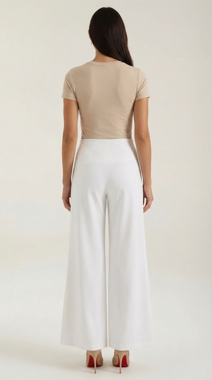 Rosa Alicia™ | Brooke Pantalones Baggy de Cintura Media