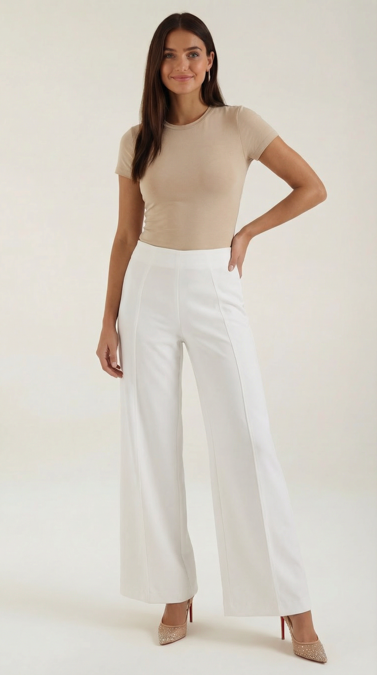 Rosa Alicia™ | Brooke Pantalones Baggy de Cintura Media