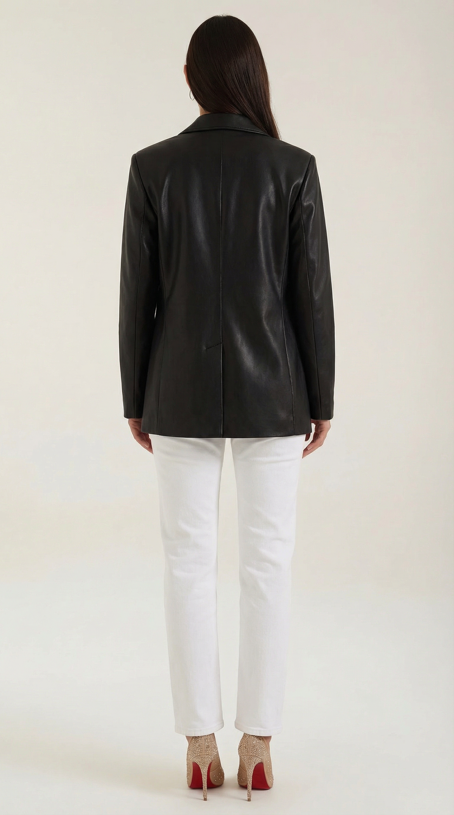 Irene Beatriz™ | Oversized Leather Blazer