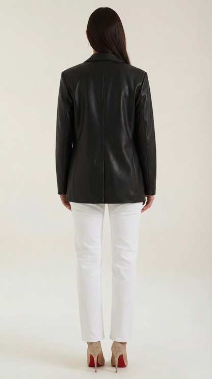 Irene Beatriz™ | Oversized Leather Blazer