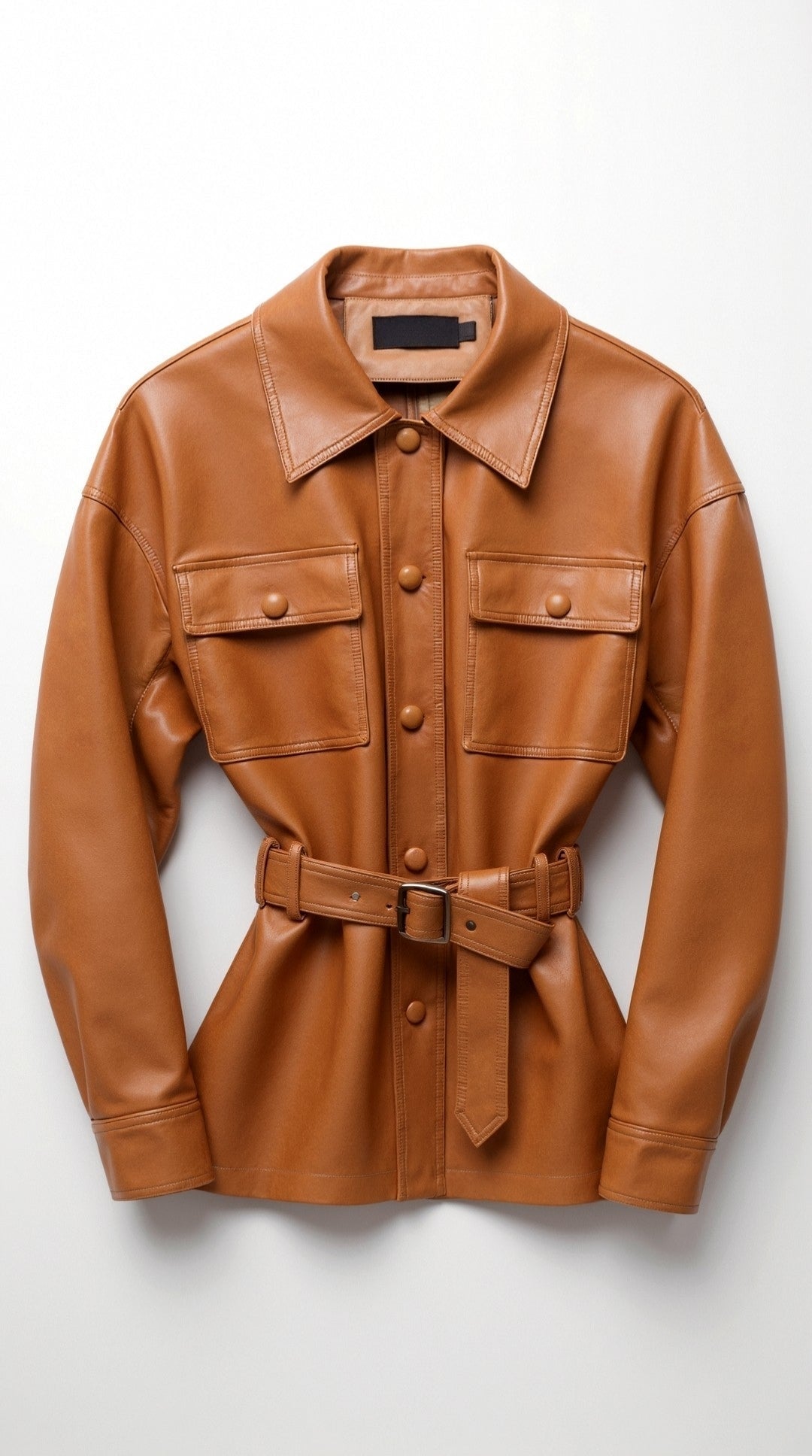 Haydée Arlet™ | Chaqueta de PU con cinturón de Christina