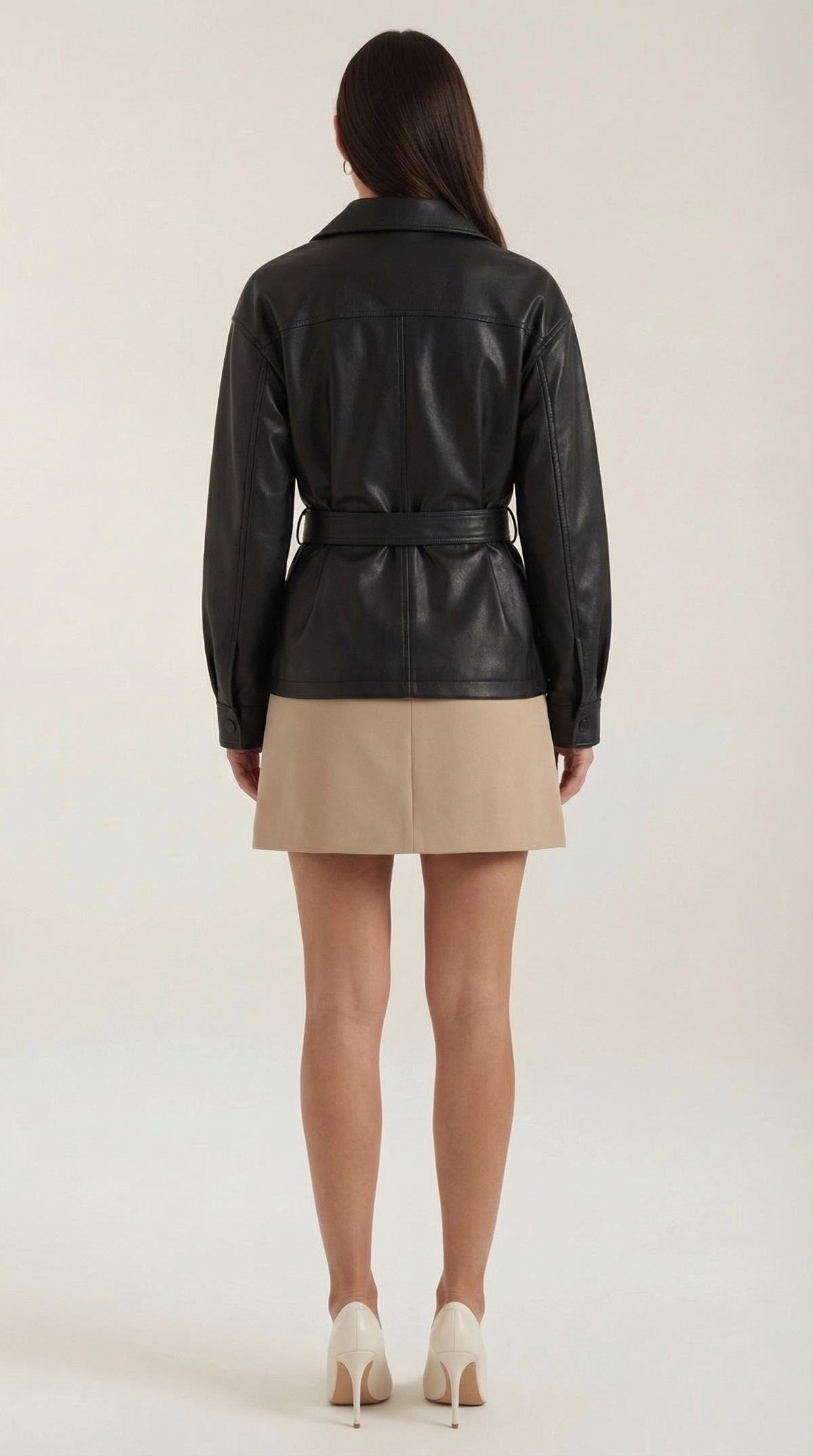 Haydée Arlet™ | Chaqueta de PU con cinturón de Christina