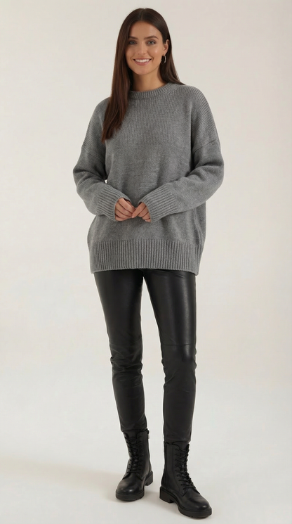 María Nadine™ | Suéter Oversize de Punto Connie