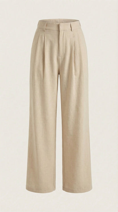 María Esther™ | Pantalones Plisados de Cintura Alta Courtney