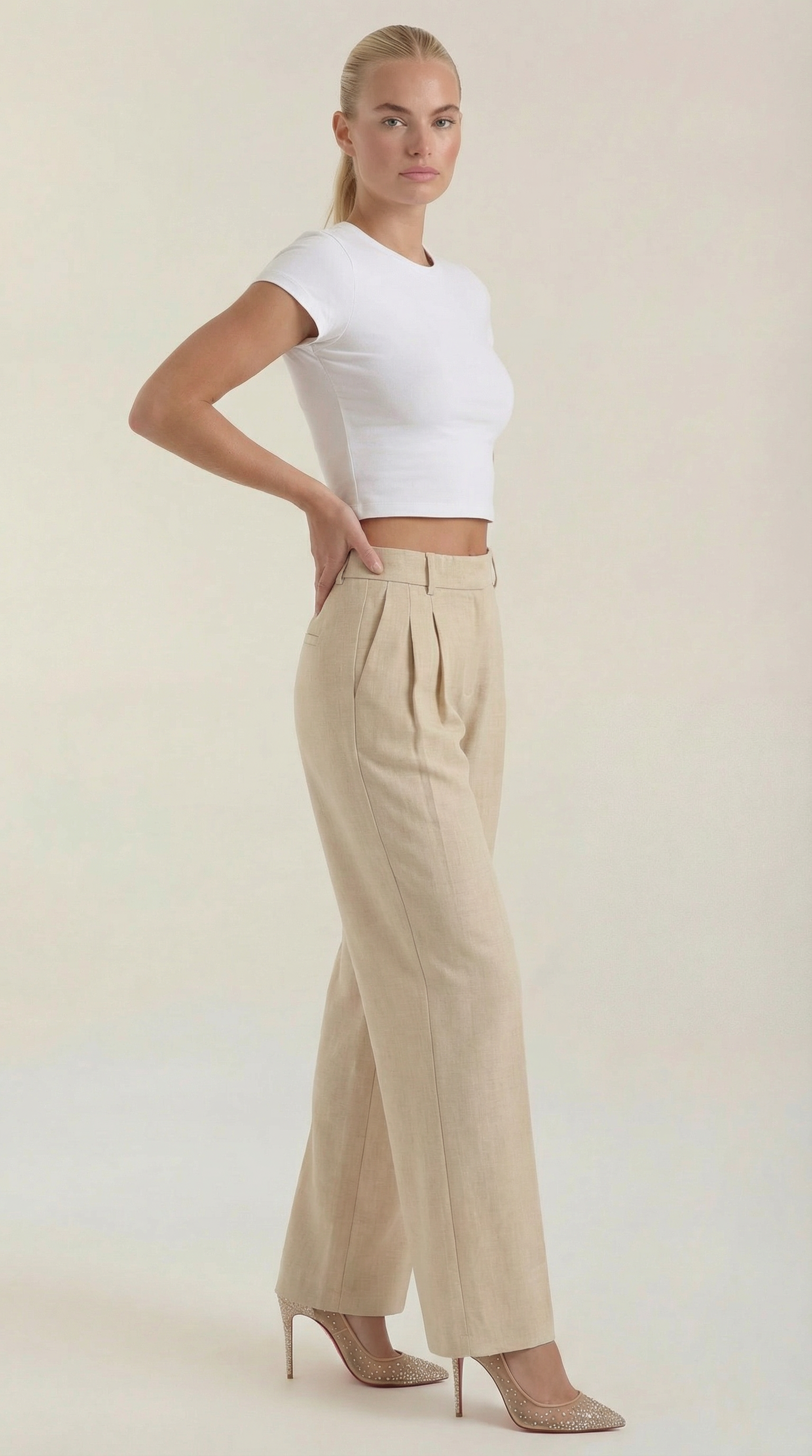 María Esther™ | Pantalones Plisados de Cintura Alta Courtney