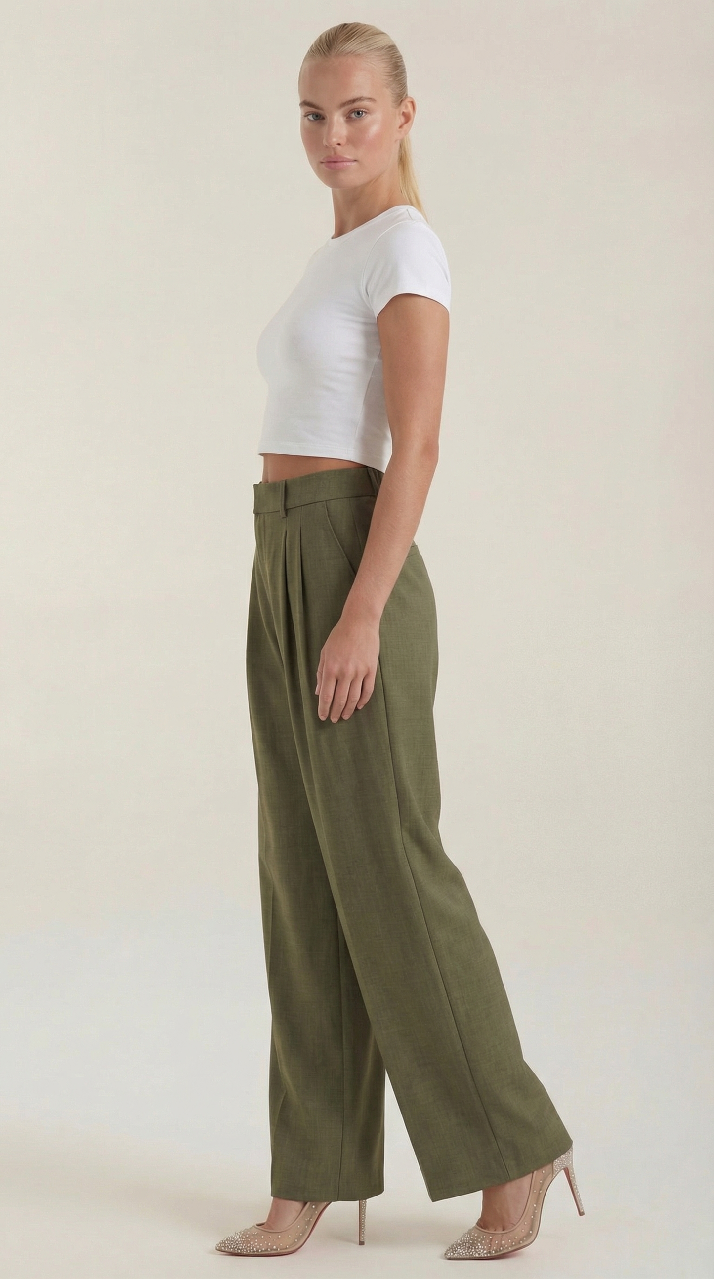 María Esther™ | Pantalones Plisados de Cintura Alta Courtney