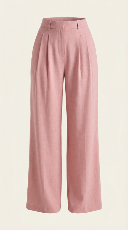 María Esther™ | Pantalones Plisados de Cintura Alta Courtney