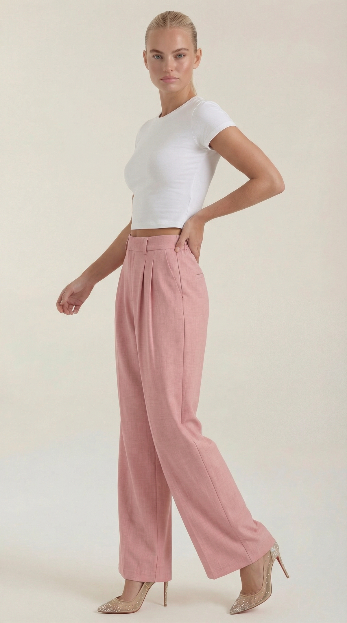 María Esther™ | Pantalones Plisados de Cintura Alta Courtney