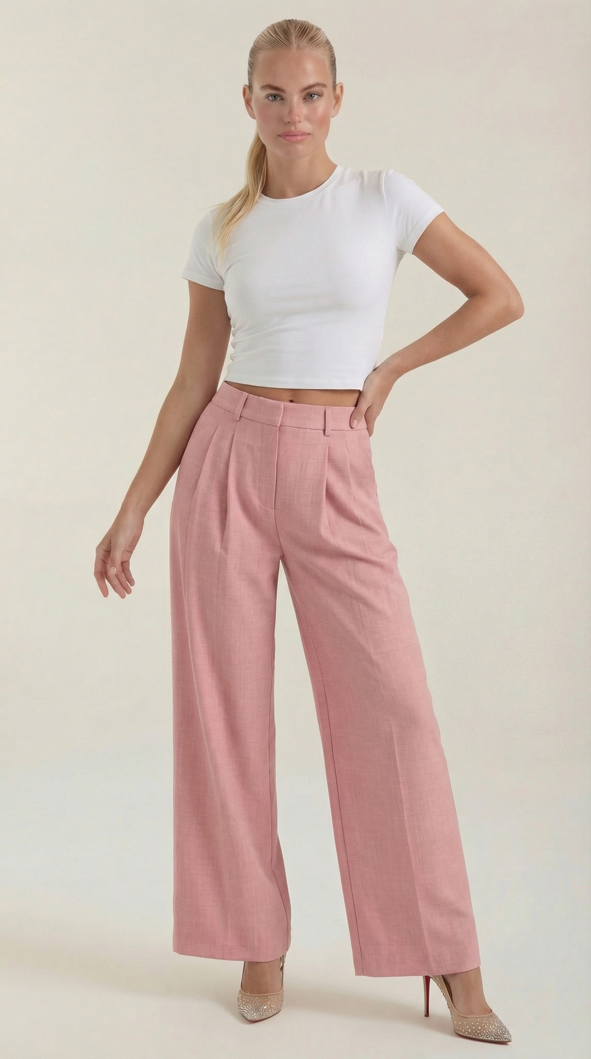 María Esther™ | Pantalones Plisados de Cintura Alta Courtney