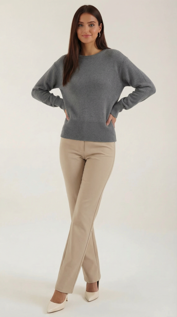 María Mariel™ | Suéter ajustado de punto Crystal